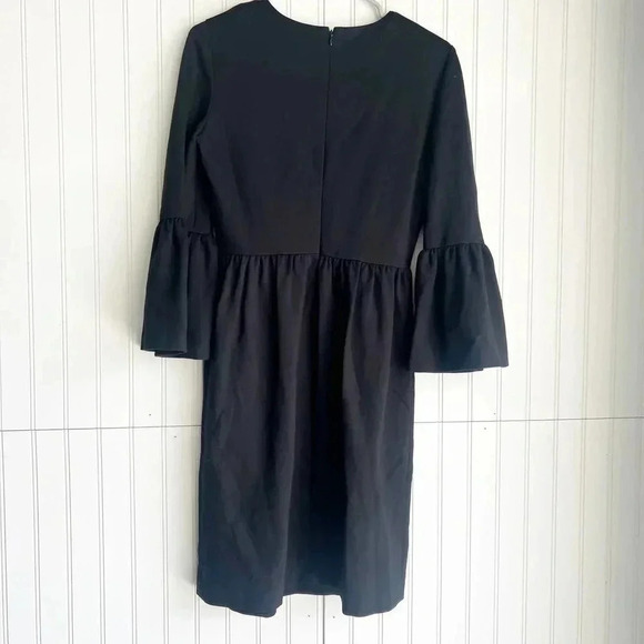 CLUB MONACO Size 4 Black  Loalla Ponte Bell Sleeve Dress - Picture 5 of 6